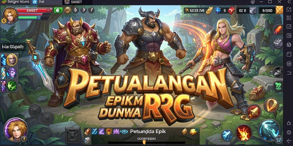 Tampilan menarik dari gameplay RPG di 55KBET.