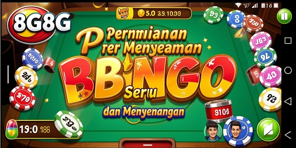 Tampilan menarik gameplay Bingo di 8G8G dengan interaksi sosial.