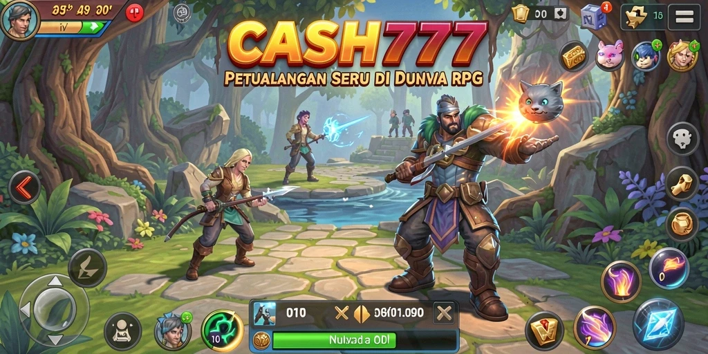 Tampilan gameplay seru dari CASH777 dengan berbagai petualangan RPG.
