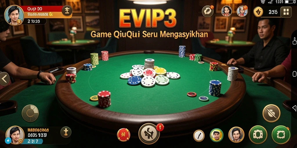 Tampilan gameplay seru dari permainan QiuQiu EVIP3.
