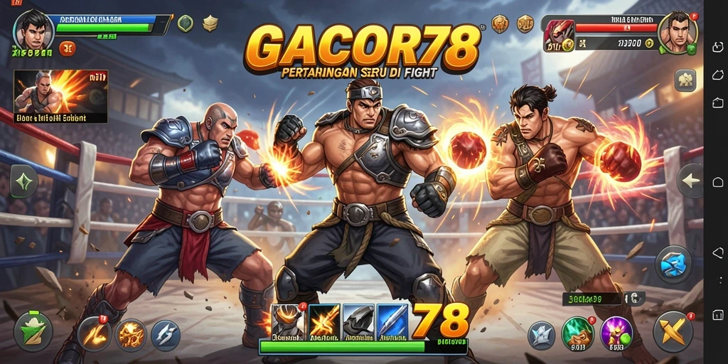 Menggambarkan aksi pertarungan yang mendebarkan di GACOR78.