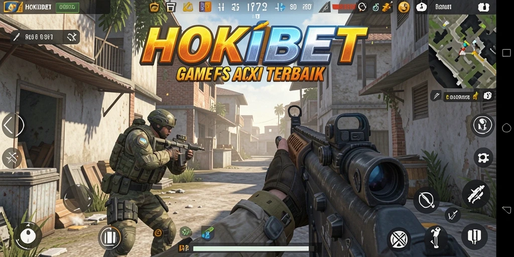 Screenshot HOKIBET menampilkan pertempuran intens di lingkungan penuh aksi.