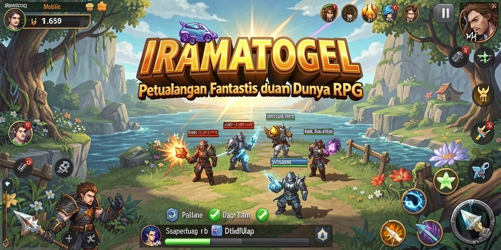 Tampilan gameplay <strong>IRAMATOGEL</strong> menampilkan aksi epic dan strategi pertarungan.