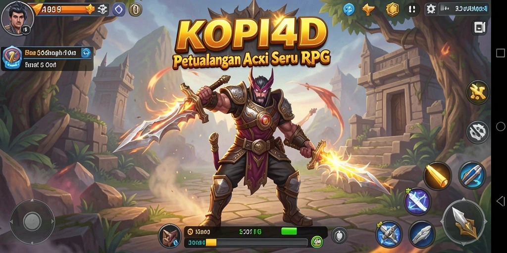 Tampilan aksi seru dalam game ARPG KOPI4D.