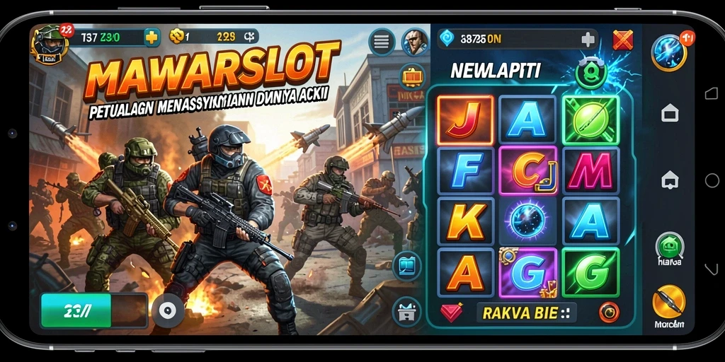 Tangkapan layar utama MAWARSLOT menunjukkan gameplay mendebarkan saat memutar gulungan.