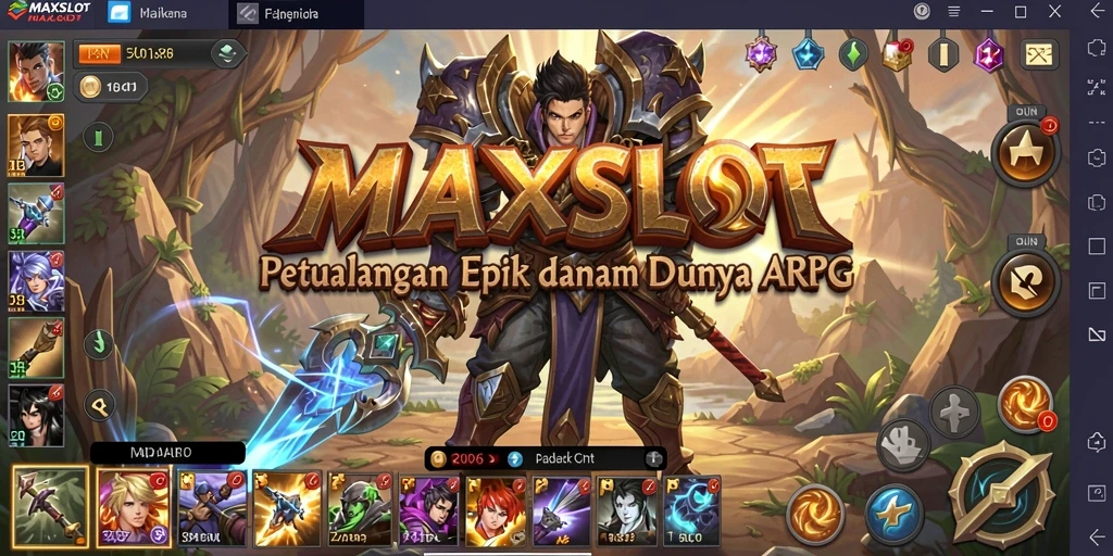 Tampilan seru gameplay ARPG di MAXSLOT dengan aksi yang mendebarkan.