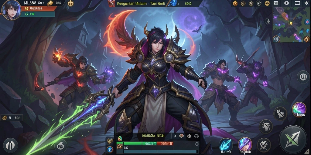 Screenshot gameplay menunjukkan suasana menyeramkan di MLBB8.