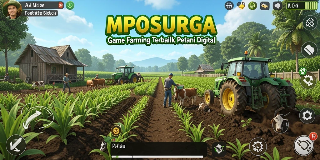 Tampilan gameplay <strong>MPOSURGA</strong> saat memanen tanaman yang subur.