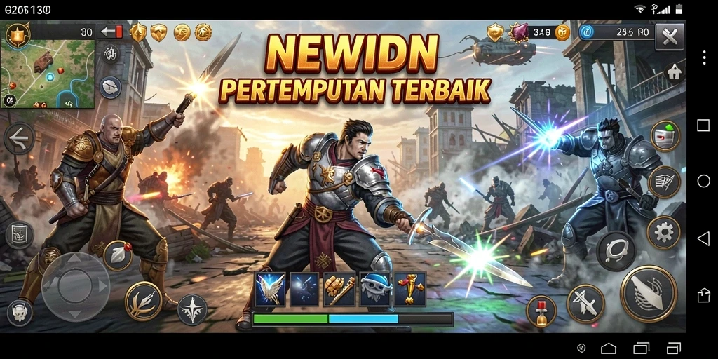 Tampilan gameplay menarik di NEWIDN yang penuh strategi.