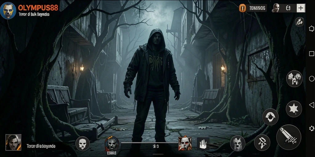 Tangkapan layar OLYMPUS88 menampilkan suasana gameplay yang mencekam.