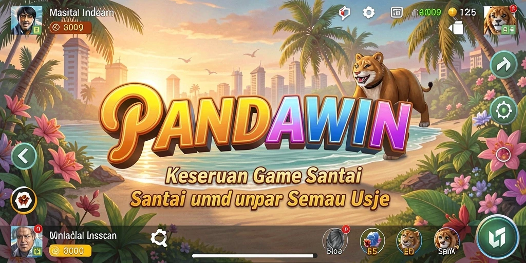 Screenshot gameplay <strong>PANDAWIN</strong> yang menunjukkan keseruan dan interaksi karakter.