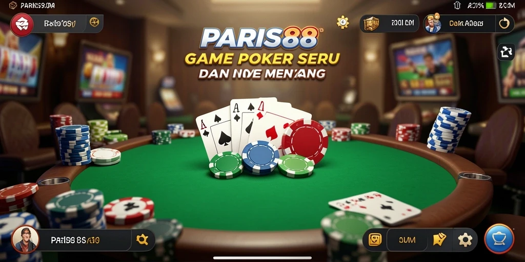 Screenshot menarik dari gameplay Poker di PARIS88.