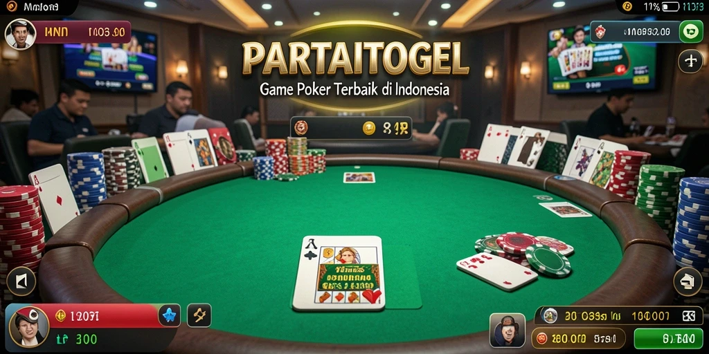 Tampilan menarik dari gameplay Poker di PARTAITOGEL.