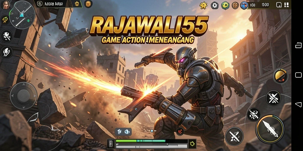 Tampilan gameplay seru RAJAWALI55 yang penuh aksi.