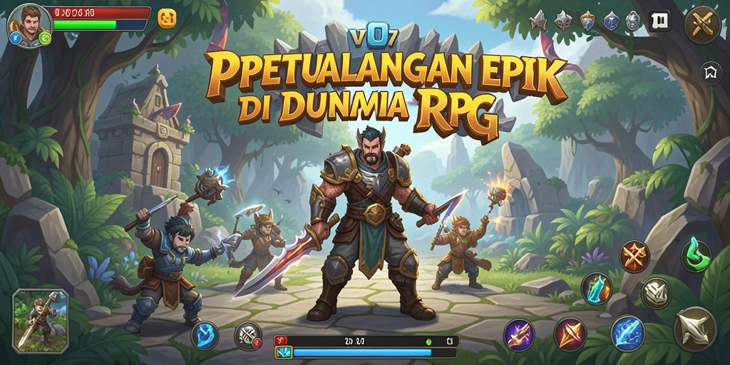 Tampilan gameplay V07 menampilkan petualangan seru dan pertarungan epik.