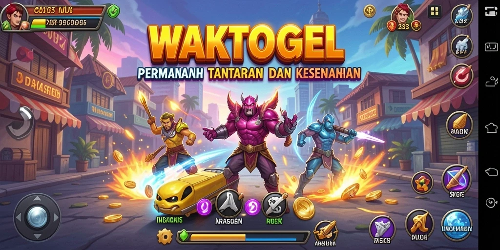 Tampilan gameplay WAKTOGEL yang seru dan menarik untuk pemain arcade.